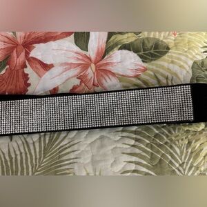 Elegant Black and Silver Rhinestone Belt